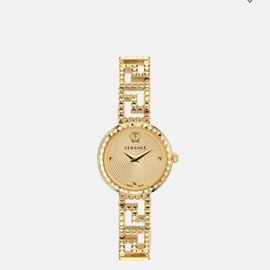 Versace Women's Gold Watch with Intricate Design